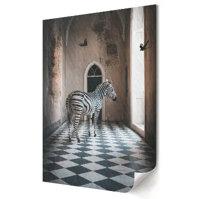 Plagát do obývačky Zebra v tajomnom interiéri