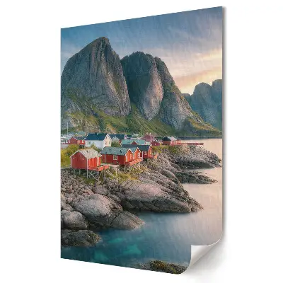 Plagát do obývačky Malebná dedinka na fjorde