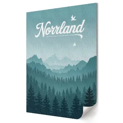 Retro plagát Kúzlo horskej krajiny Norrlandu