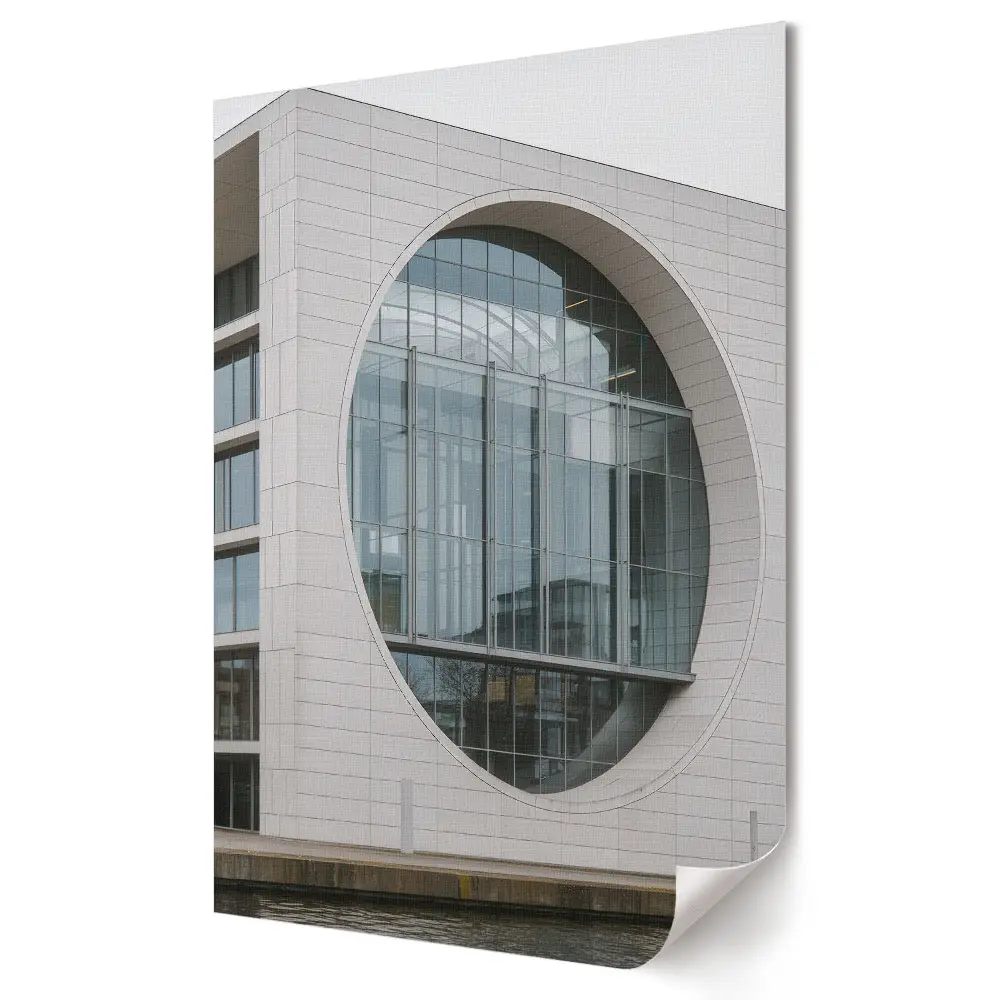 Plagát do obývačky Moderná architektúra s kruhovými detailmi