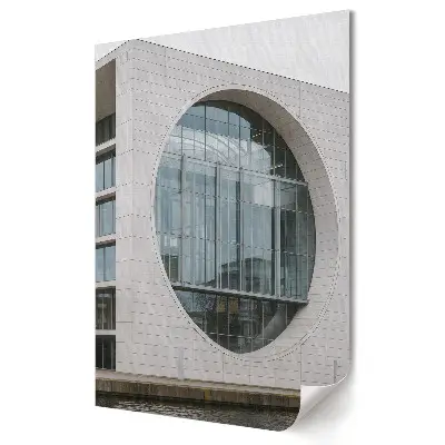 Plagát do obývačky Moderná architektúra s kruhovými detailmi