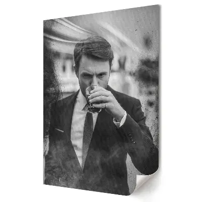 Plagát do obývačky Elegancia v čiernej a bielej farbe