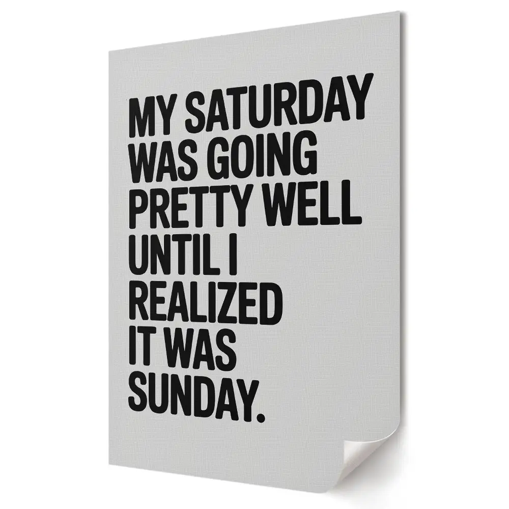 Retro plagát Nedeľné ranné prekvapenie
