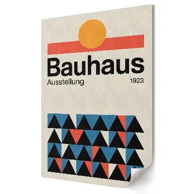 Retro plagát Bauhaus 1923 Geometria a farba