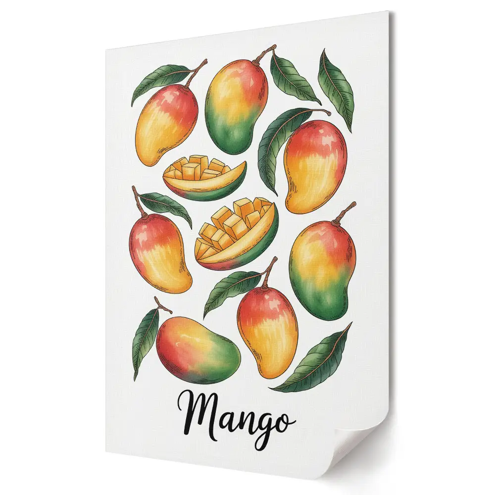 Plagát Šťavnaté mango v letných farbách