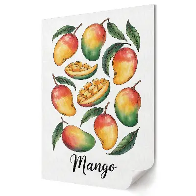 Plagát Šťavnaté mango v letných farbách