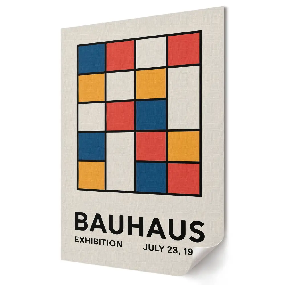 Plagát do obývačky Bauhaus Farby a tvary v umení