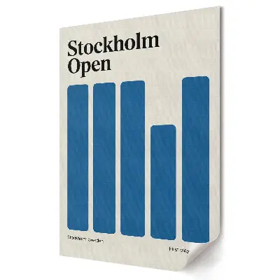 Plagát do obývačky so štýlovou grafikou Stockholm Open