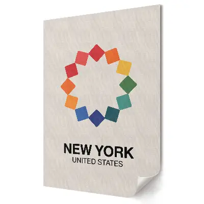 Plagát do obývačky Farebná mapa New Yorku