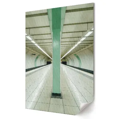 Minimalistický plagát Prázdny tunel metra do obývačky