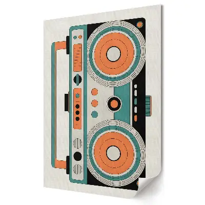 Plagát do obývačky Retro boombox v štýle 80. rokov