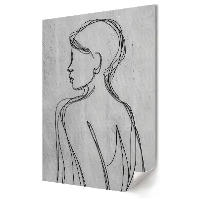 Minimalistický plagát s líniou ženskej siluety