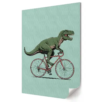 Plagát Dinosaurus na bicykli v akcii