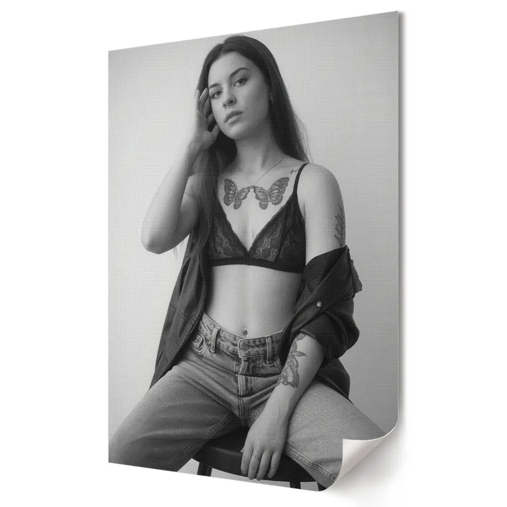 Plagát do obývačky Elegancia a sila v monochromatickom prevedení