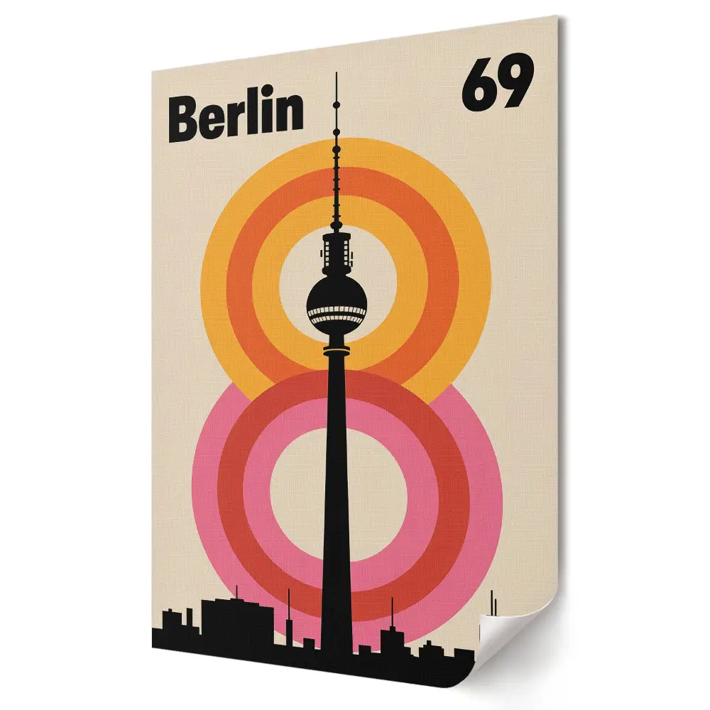Plagát Berlín 69 s charakteristickou vežou