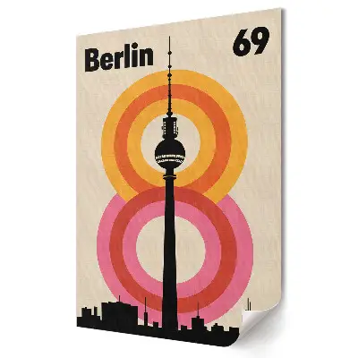 Plagát Berlín 69 s charakteristickou vežou