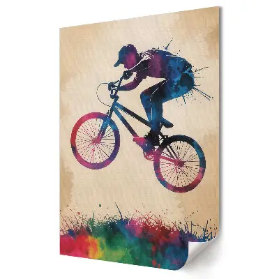 Plagát do obývačky Farebný skok na BMX bicykli
