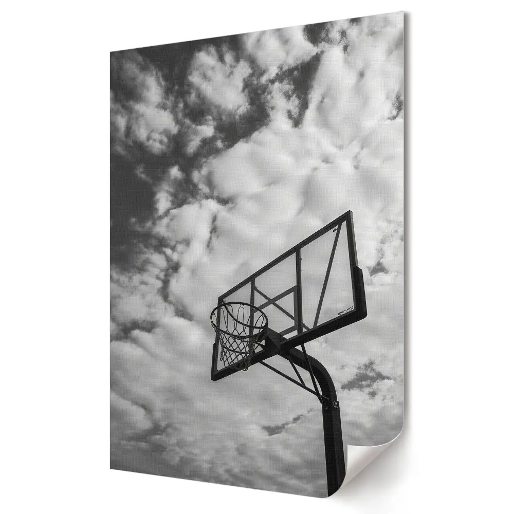Retro plagát Basketbalová strela v oblakoch