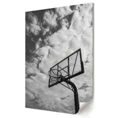 Retro plagát Basketbalová strela v oblakoch