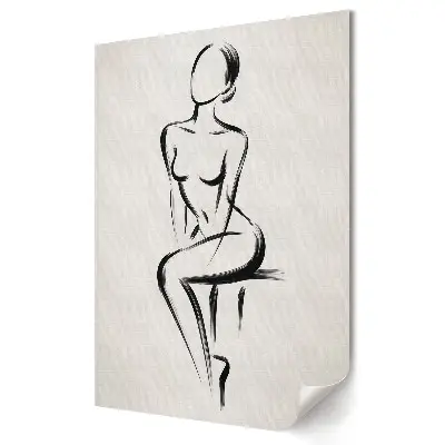 Minimalistický plagát do obývačky s elegantnou siluetou