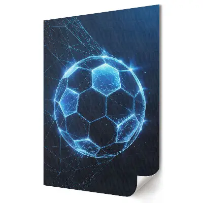 Plagát do obývačky s futuristickým 3D futbalovým motívom
