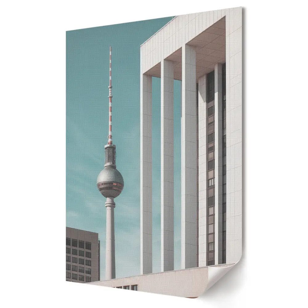 Retro plagát Berlín: Modernita a klasicizmus v architektúre