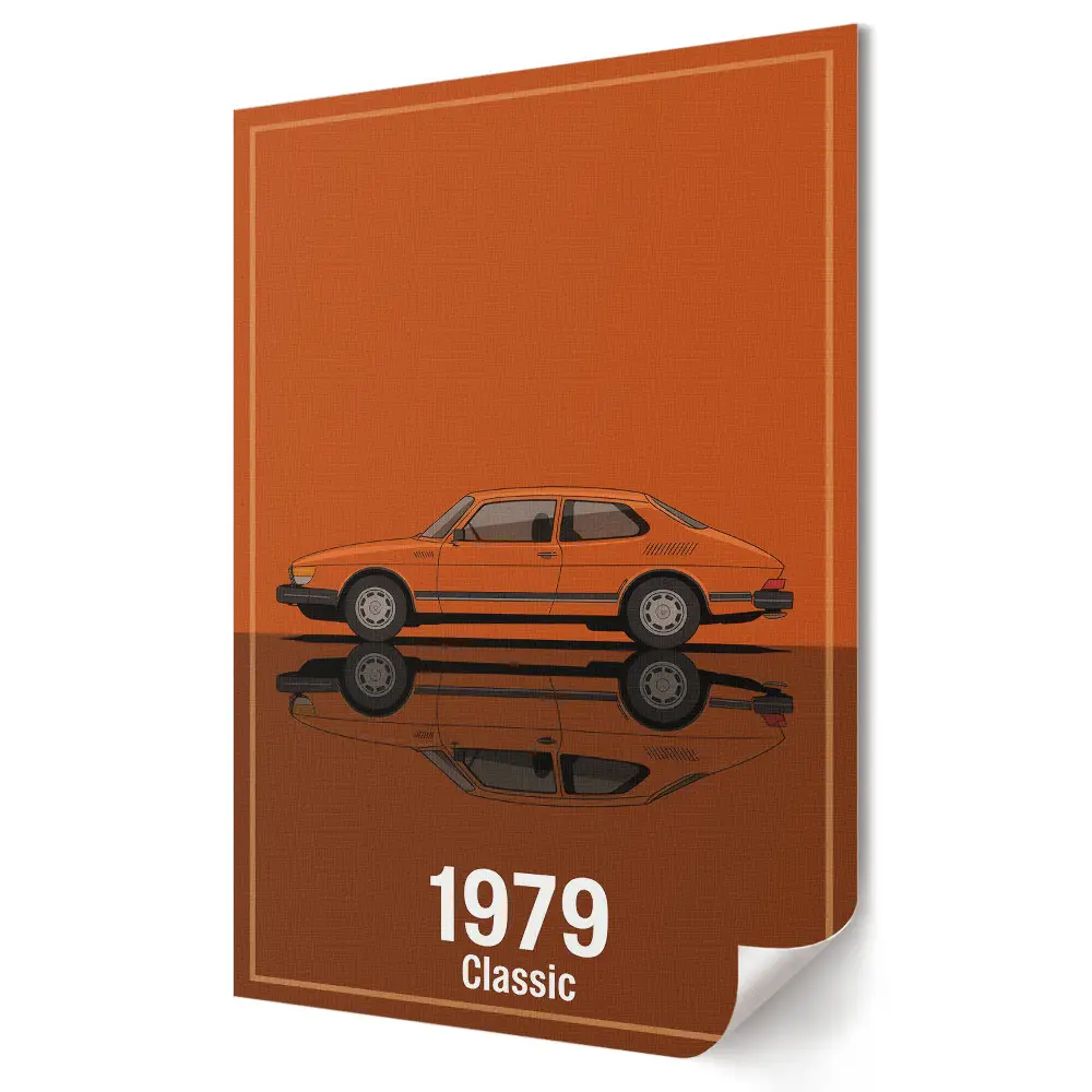 Retro plagát klasického auta z roku 1979