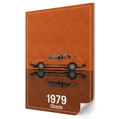Retro plagát klasického auta z roku 1979