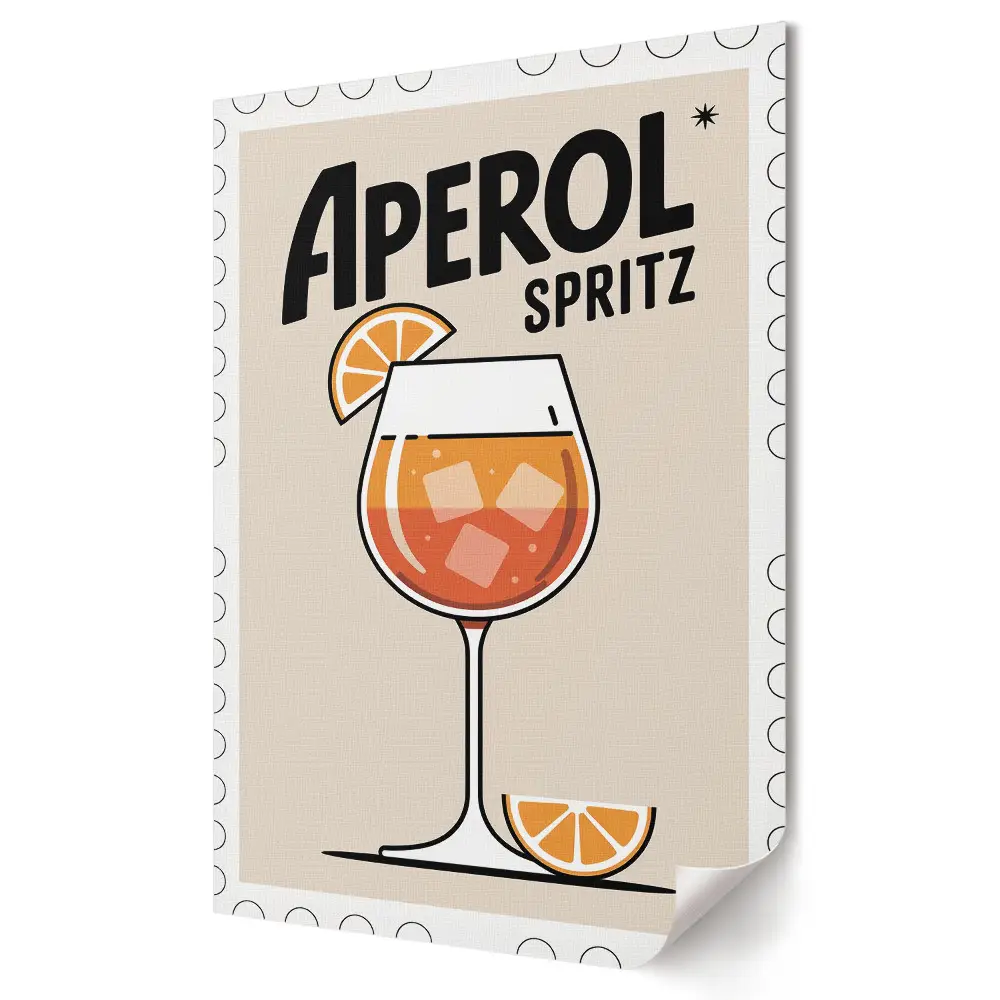 Retro plagát Osviežujúci Aperol Spritz na slnku