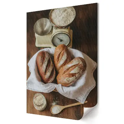 Plagát do obývačky Domáci chlieb a ingrediencie na pečenie