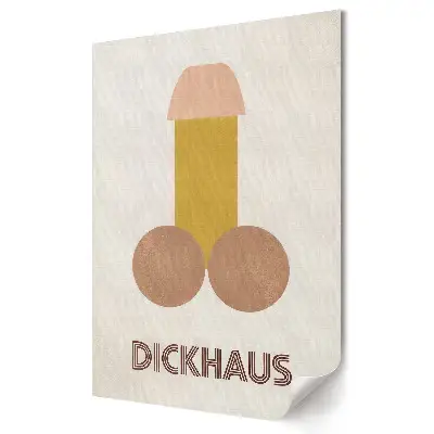 Retro plagát s humornou erotickou grafikou