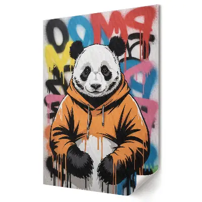 Plagát do obývačky Štýlová panda s mestskou atmosférou