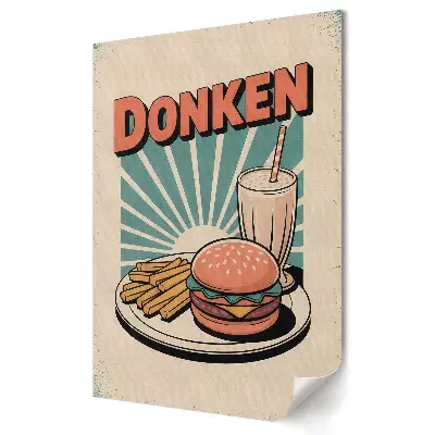 Retro plagát s motívom klasického jedla