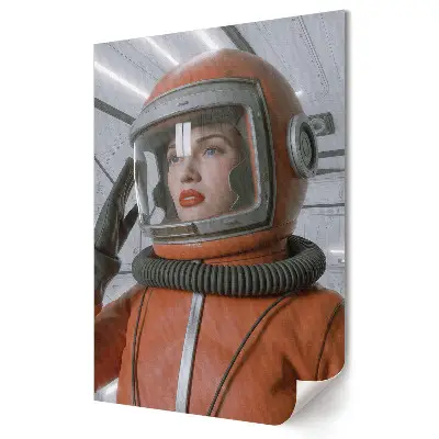 Plagát Astronaut vo futuristickom skafandri