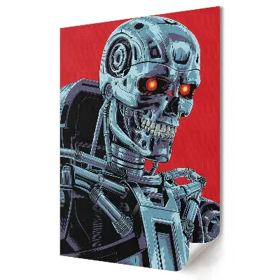 Plagát do obývačky Robotický bojovník vo futuristickom štýle
