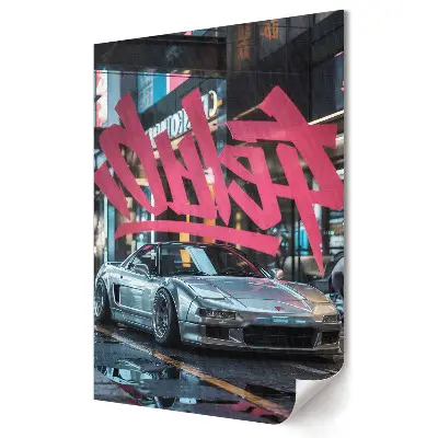 Plagát do obývačky Štýlové auto v mestskej krajine