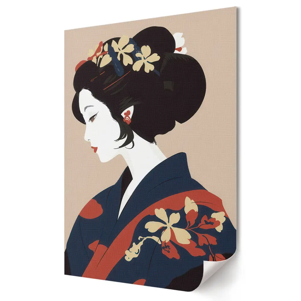 Plagát do obývačky Elegancia japonskej krásy v tradícii