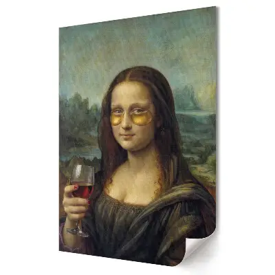 Retro plagát Mona Lisa v modernom štýle