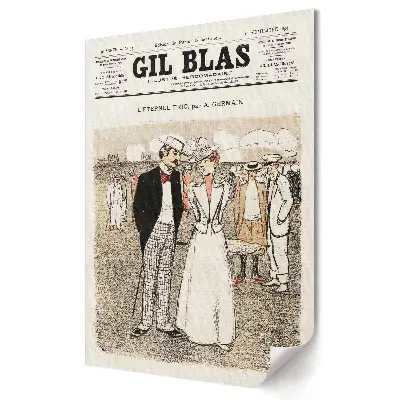 Retro plagát Elegancia v období Belle Époque