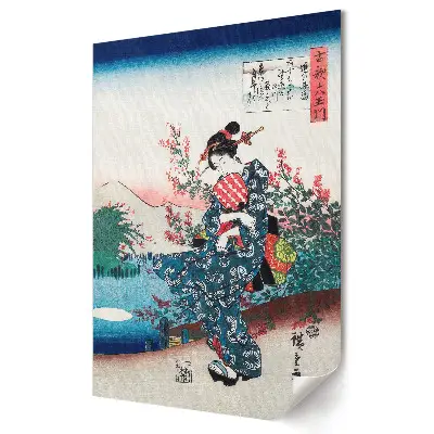 Plagát do obývačky Tradičná japonská žena v krajine