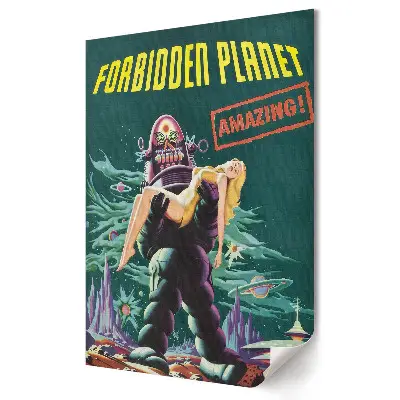 Retro plagát Vesmírne dobrodružstvo na zakázanej planéte