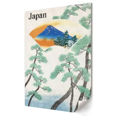 Plagát do obývačky s motívom japonskej krajiny s horou Fudži