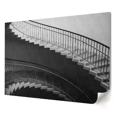 Plagát Elegancia točitého schodiska v monochromatickom štýle