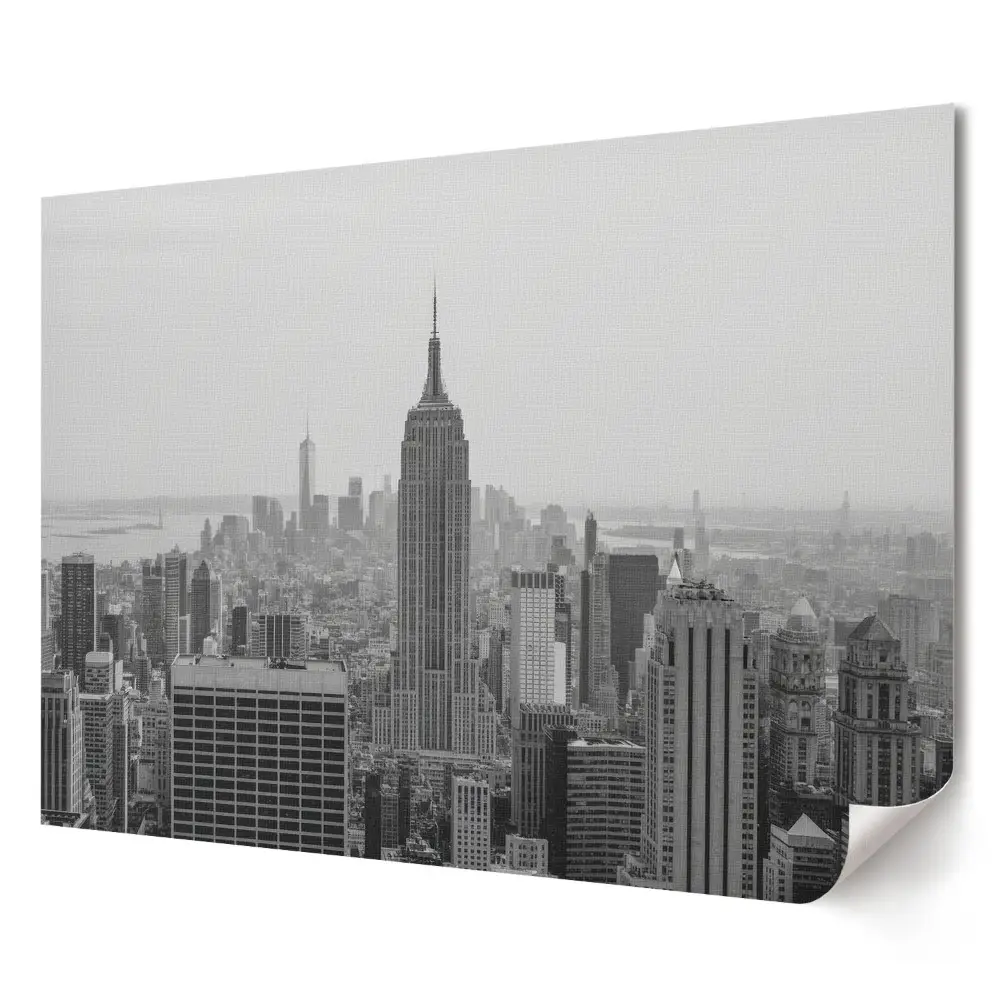 Plagát do obývačky Panoráma New Yorku v odtieňoch sivej