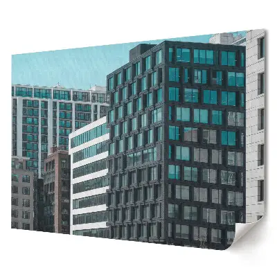 Retro plagát Moderná mestská architektúra
