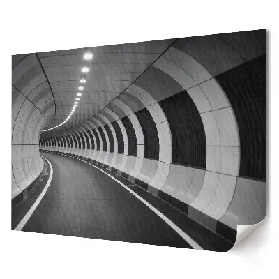 Plagát do obývačky Zákruty v monochromatickom tuneli