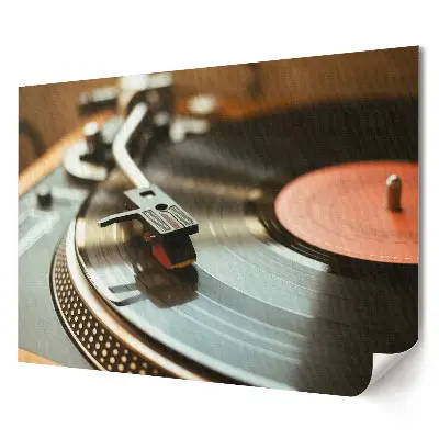 Retro plagát s motívom vinylovej hudby v novom štýle