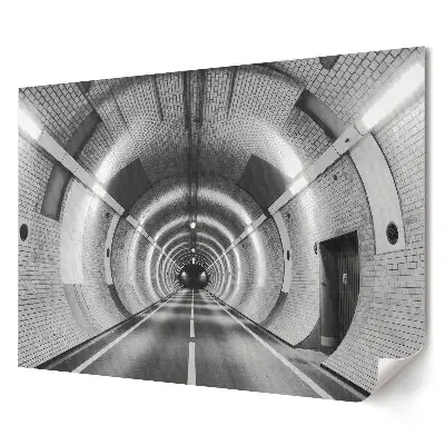 Retro plagát Tajomný tunel v monochromatických farbách