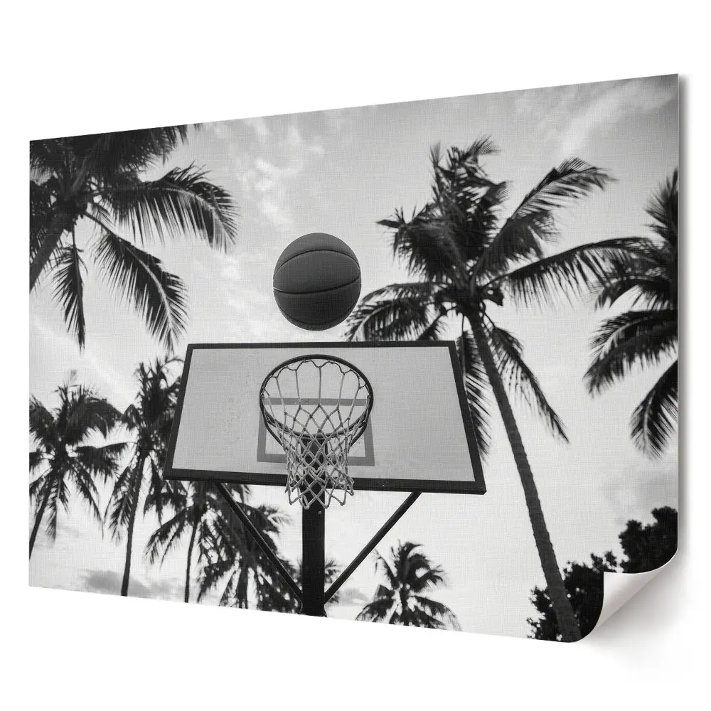 Plagát do obývačky Basketbal v tropickom podnebí