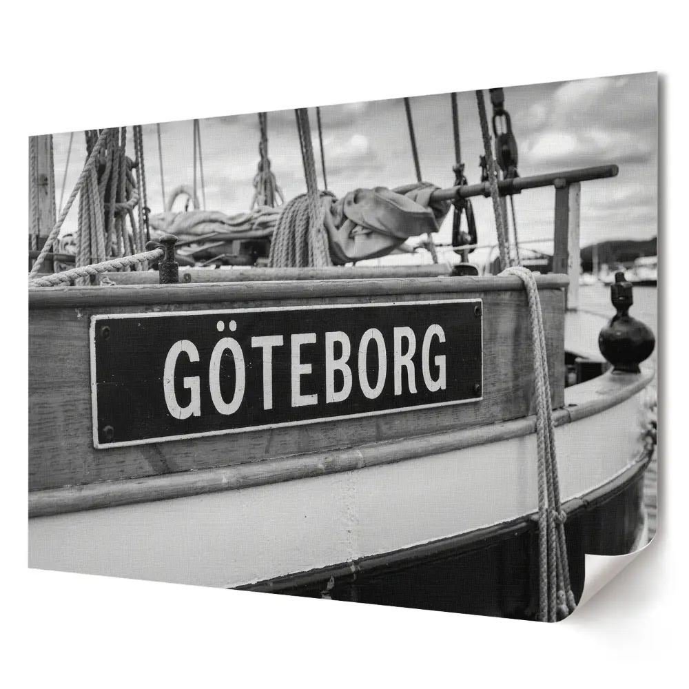 Retro plagát Loď v prístave Göteborg